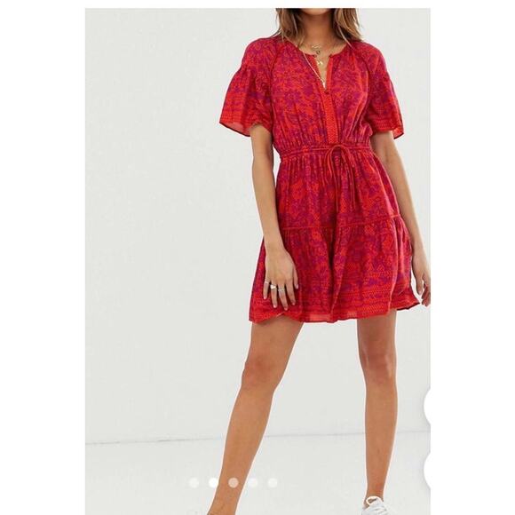 EUC Whistles Henna Print Flippy Dress sz: 4 - Picture 2 of 12